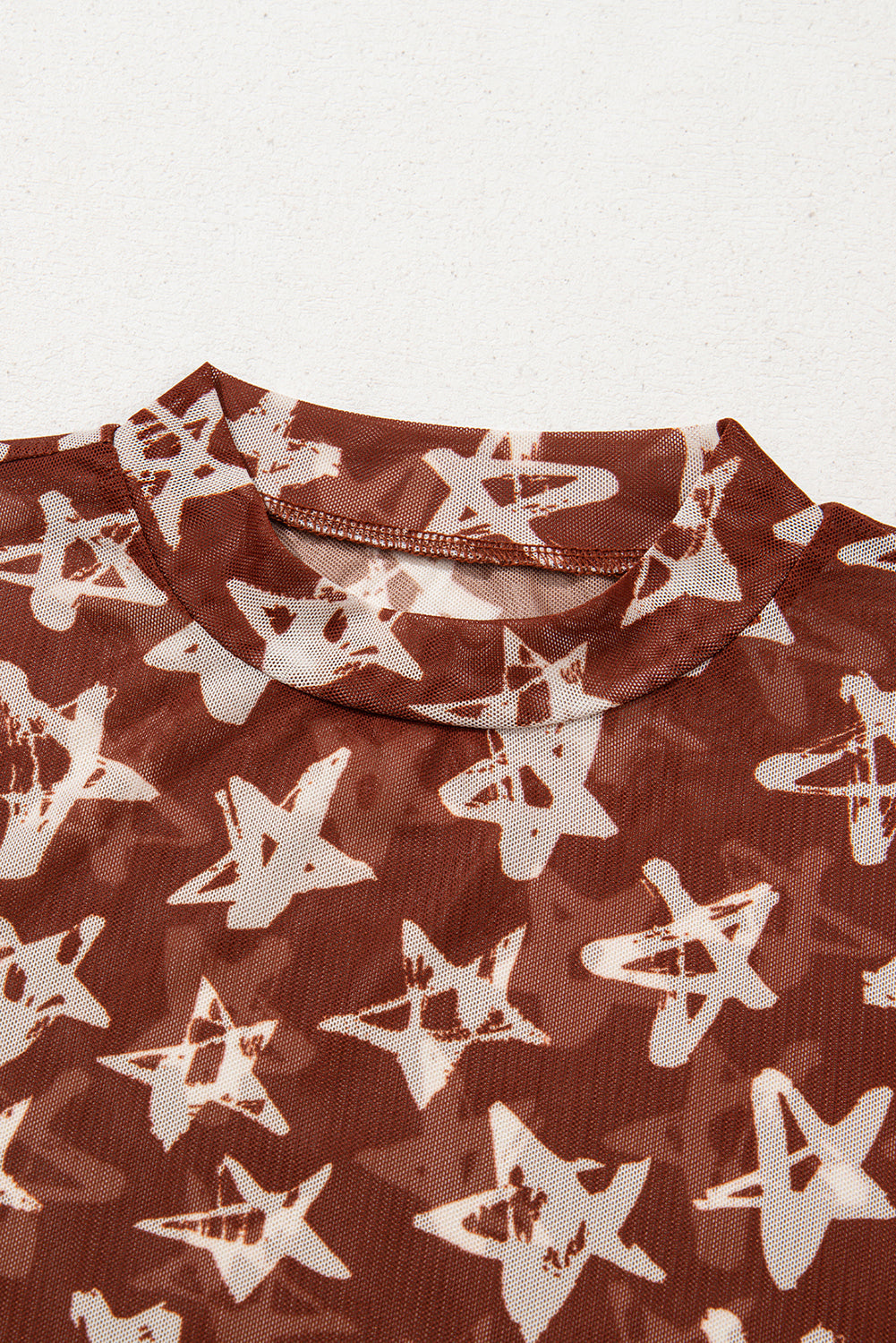 Star Mesh Long Sleeve Top