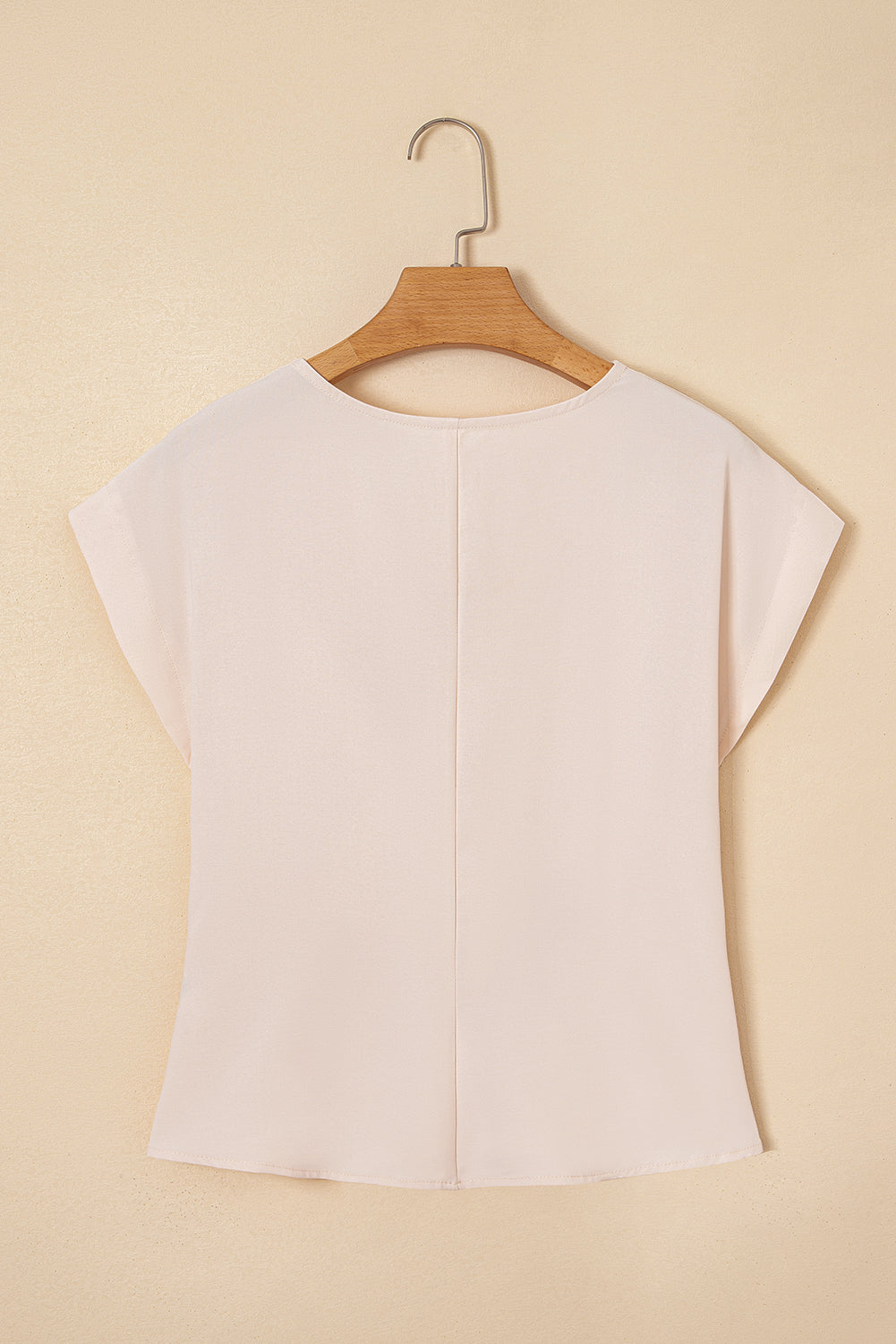 Wrap V-Neck Ruched Peplum Blouse