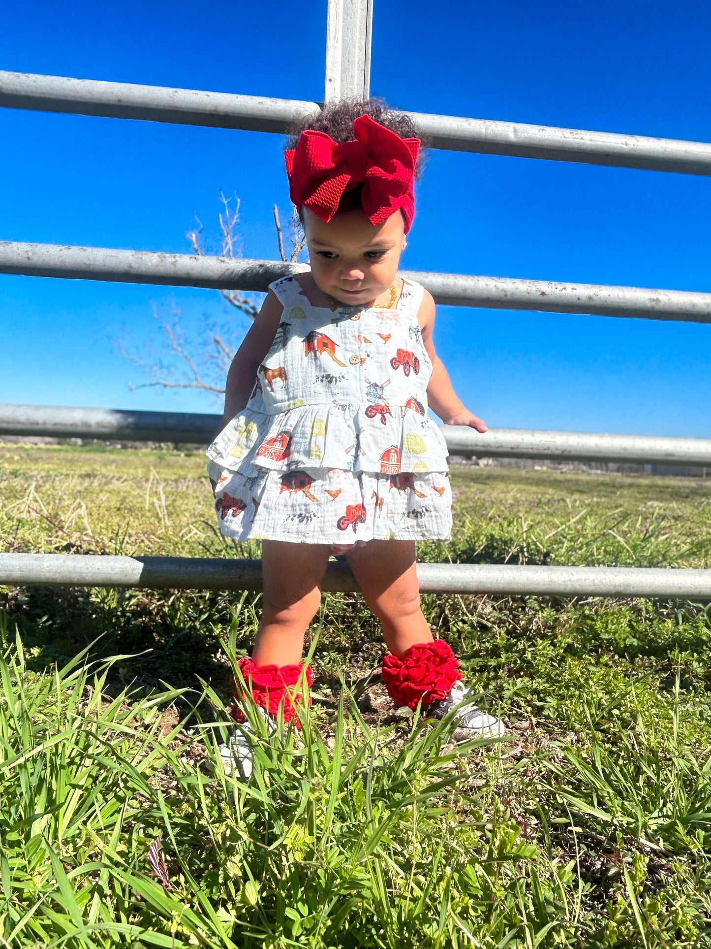 24 Months Muslin Ruffle Farm Set (FINAL SALE)