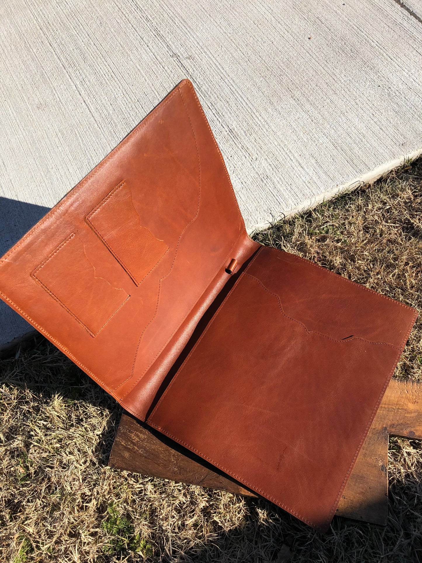 Acid Wash Silver Cowhide & Tooled Leather Planner