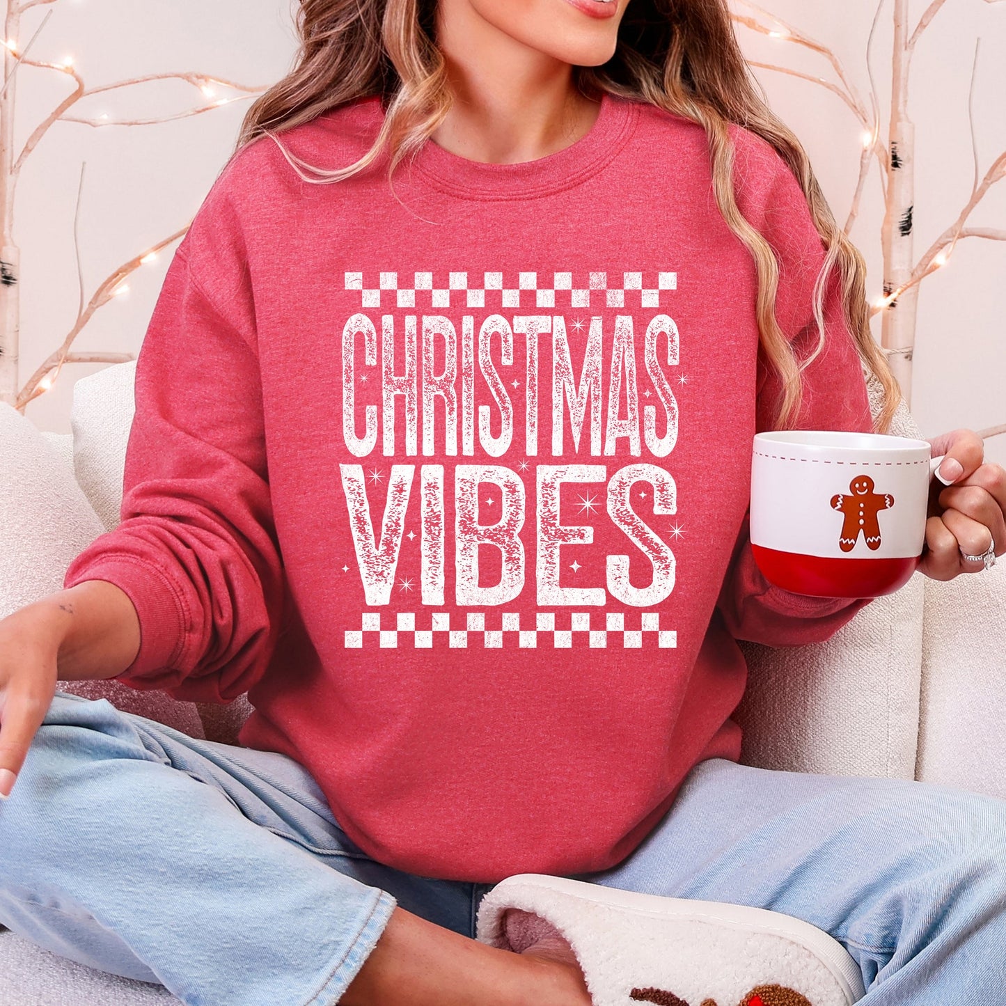 Christmas Vibes, Retro, Vintage Sweatshirt
