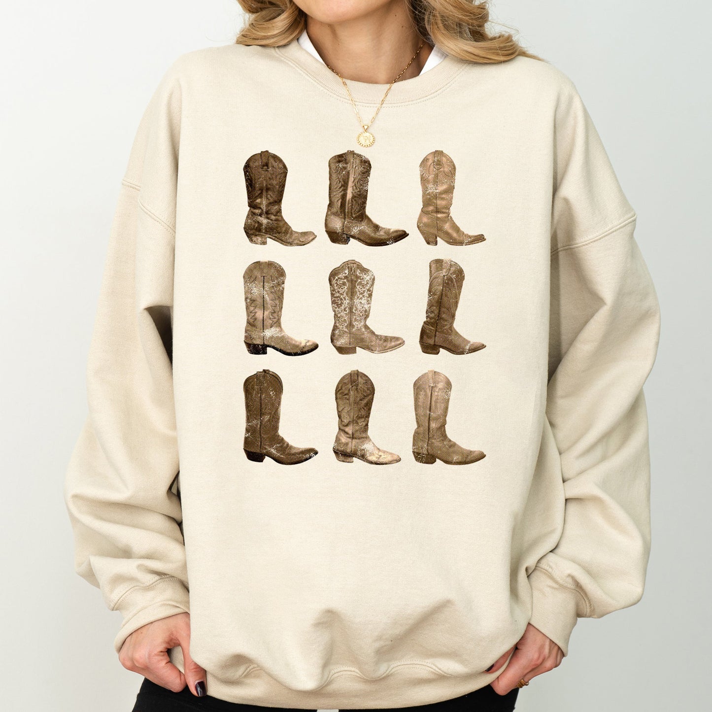 Cowboy Boots, Western, Retro, Vintage, Country, Sweatshirt