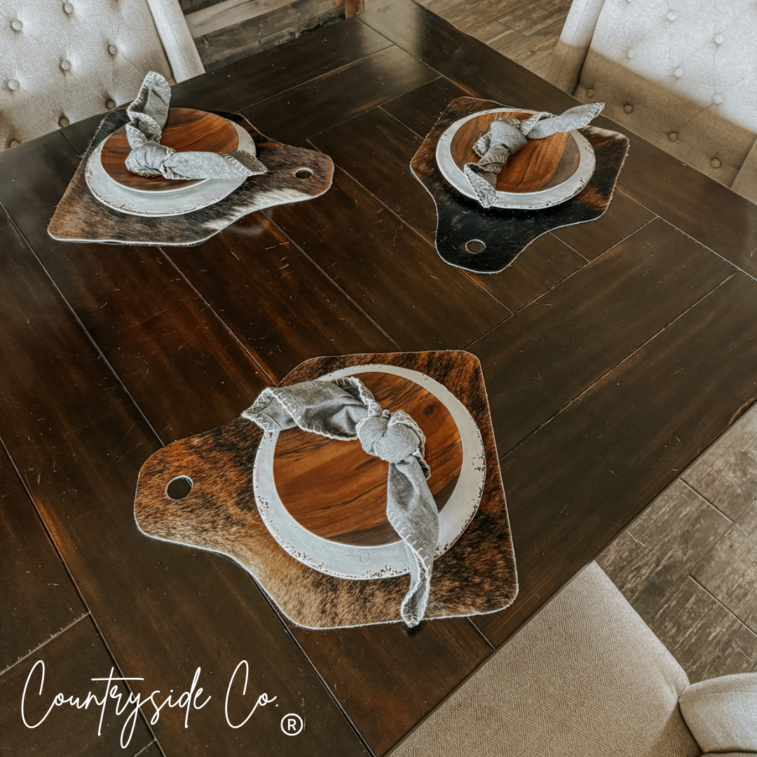 Cowhide Cowtag Placemats