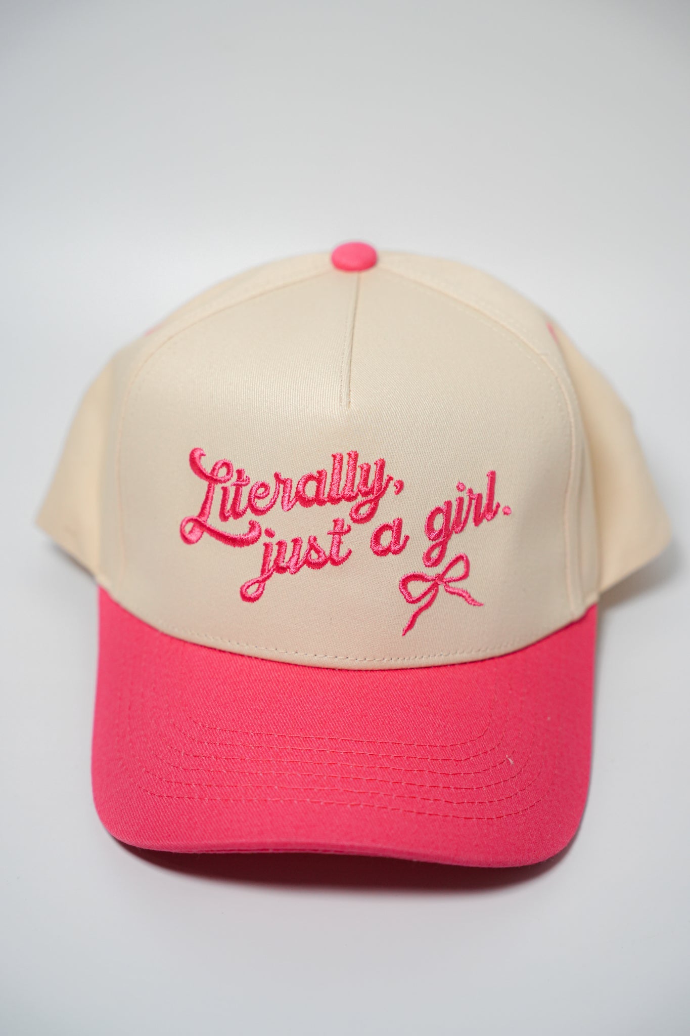 LITERALLY JUST A GIRL CANVAS CAP