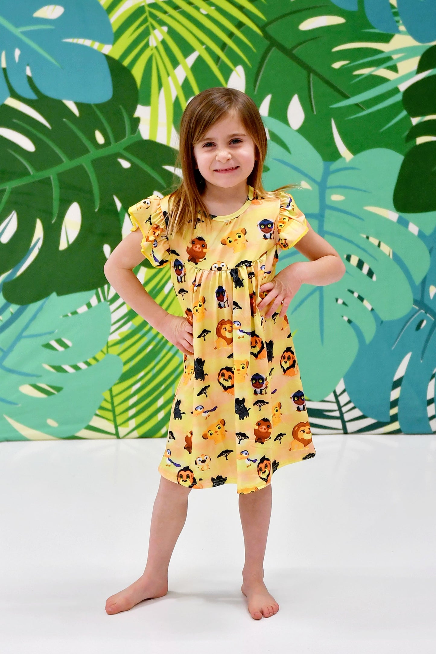 Circle Of Life Milk Silk Flutter Dress