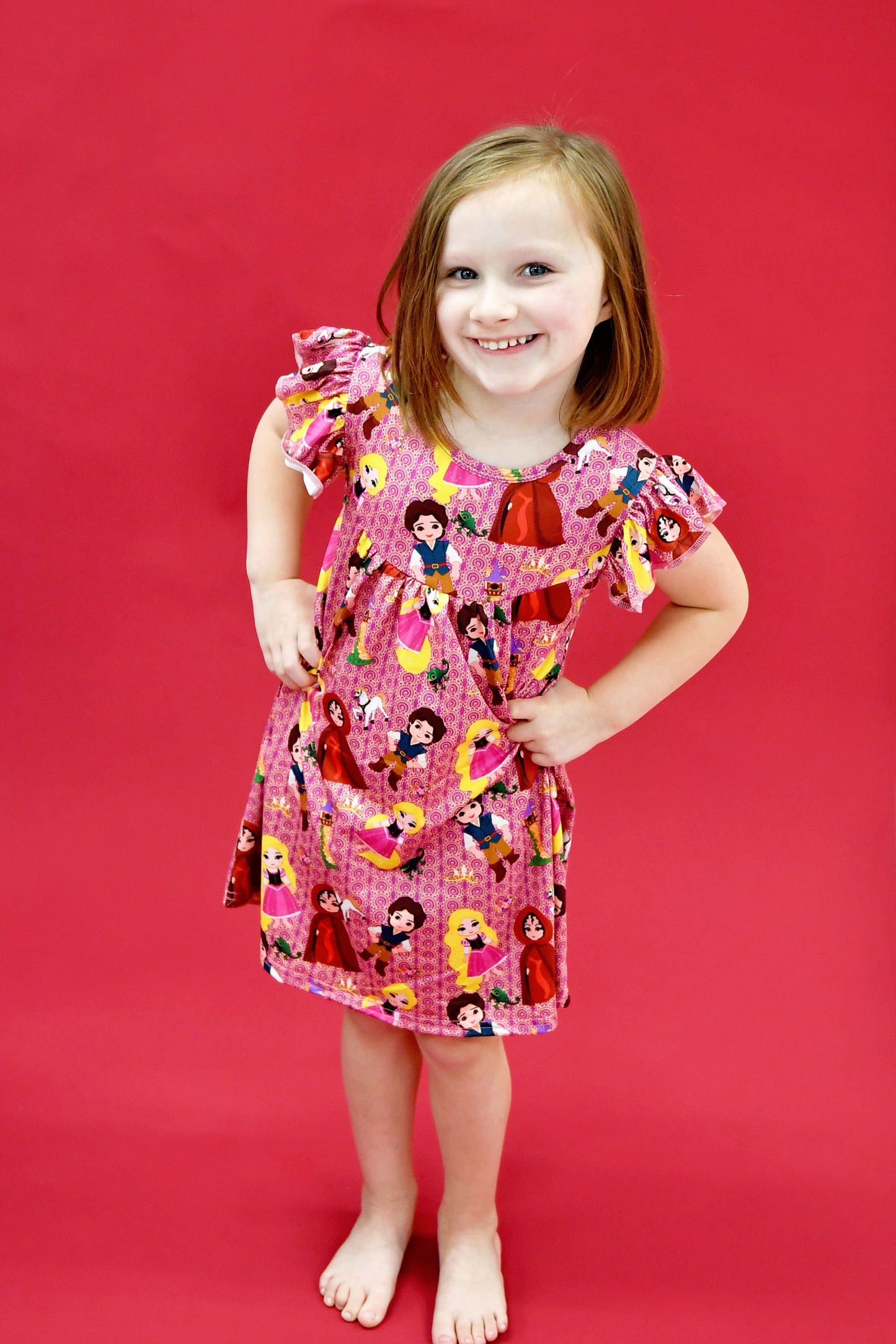 I See The Light Milk Silk Flutter Dress