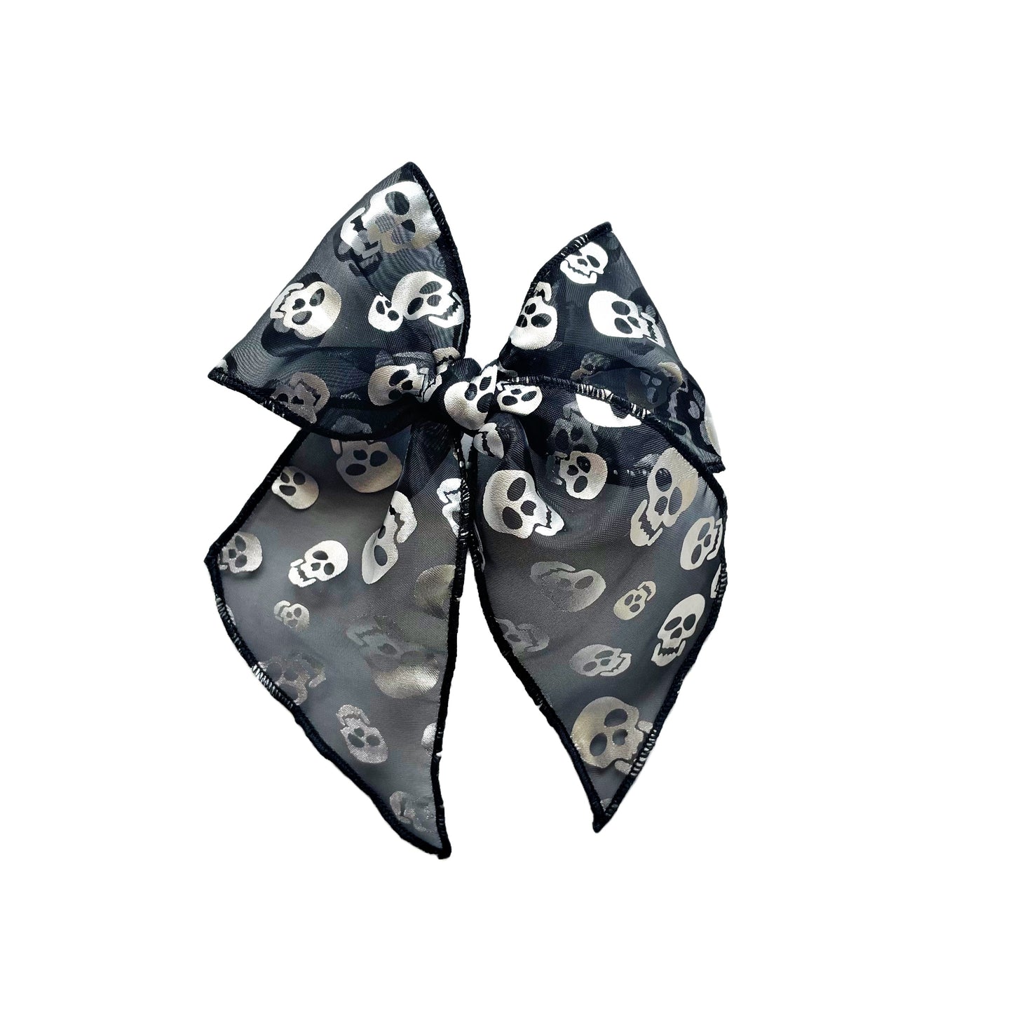 Sheer Foil Skeletons Elle Bow