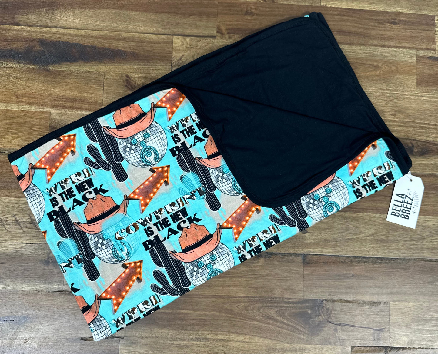 Cow Print is the new Black Bamboo Blanket (FINAL SALE)