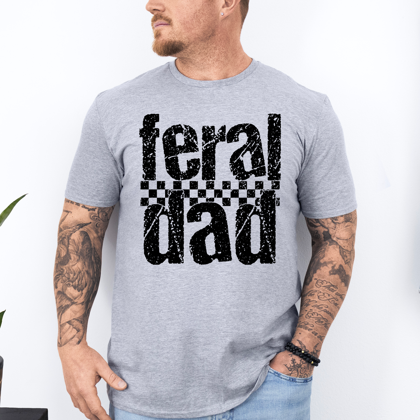 Feral Dad, Funny, Father's Day, Husband, Brother, Guy Gift, Soft Style T-Shirt