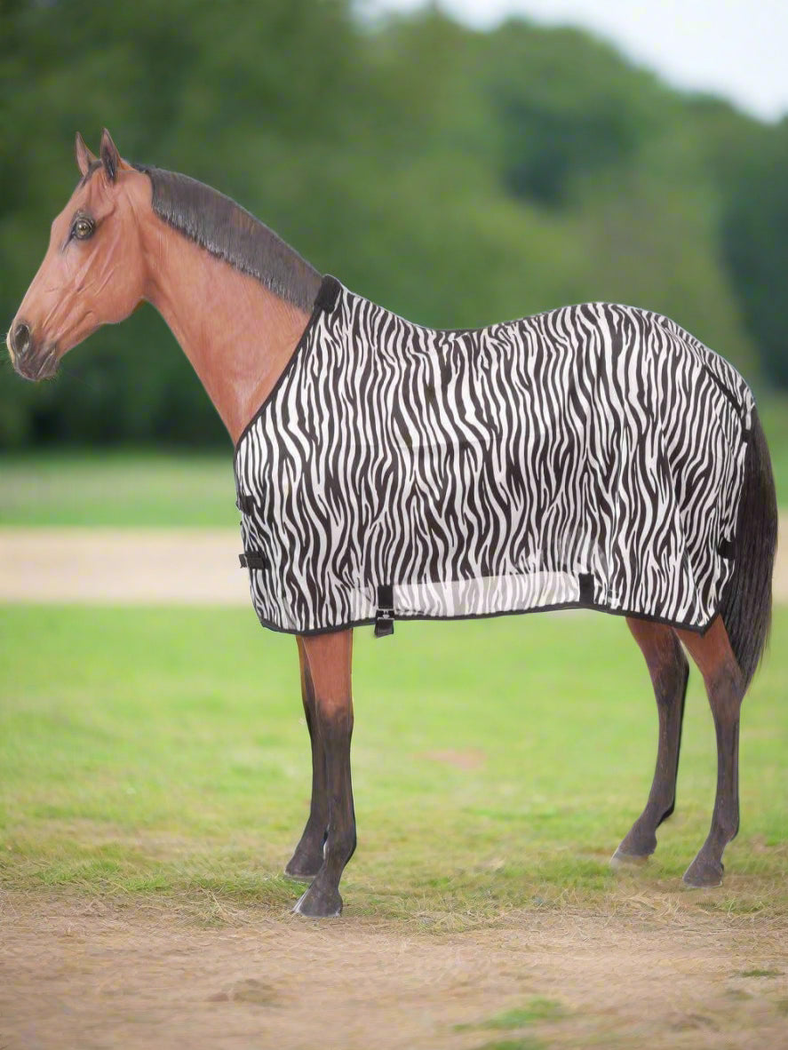 Tough 1 Zebra Mesh Fly Sheet | Lightweight Insect Protection with a Natural Fly-Repelling Design