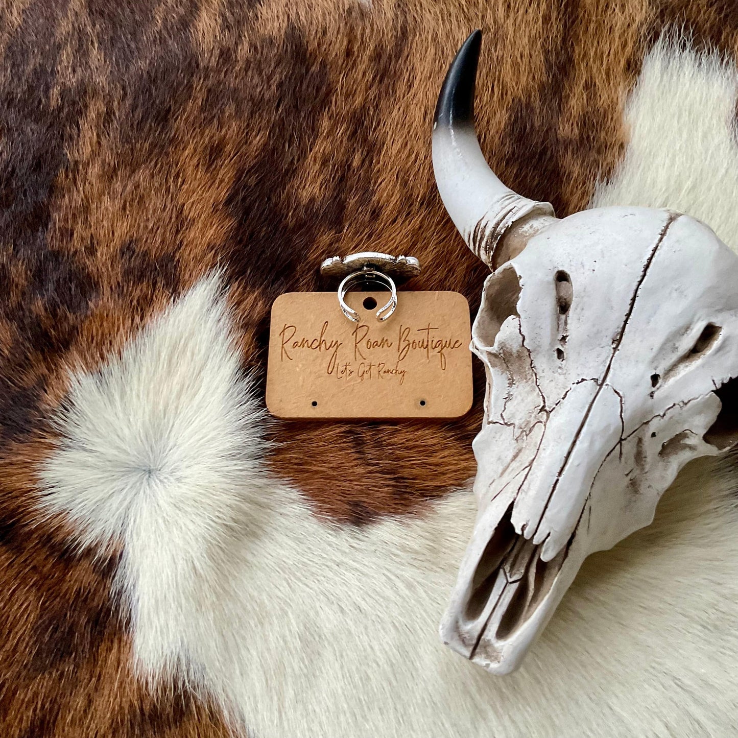 Western Y’ALL Stone Cuff Ring