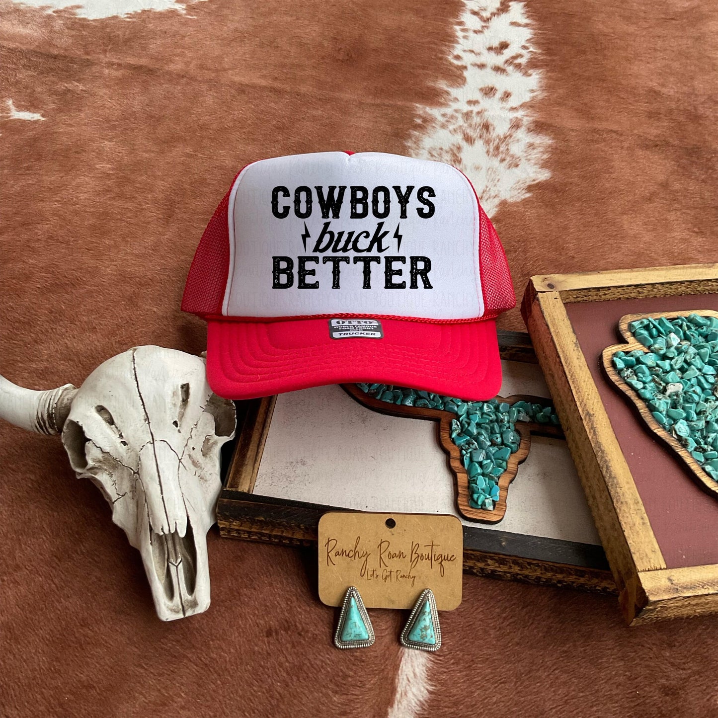 Cowboys Buck Better Western Trucker Hat