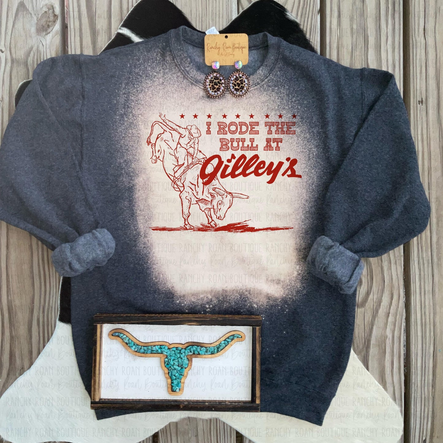 I Rode The Bull Western Graphic Sweatshirt