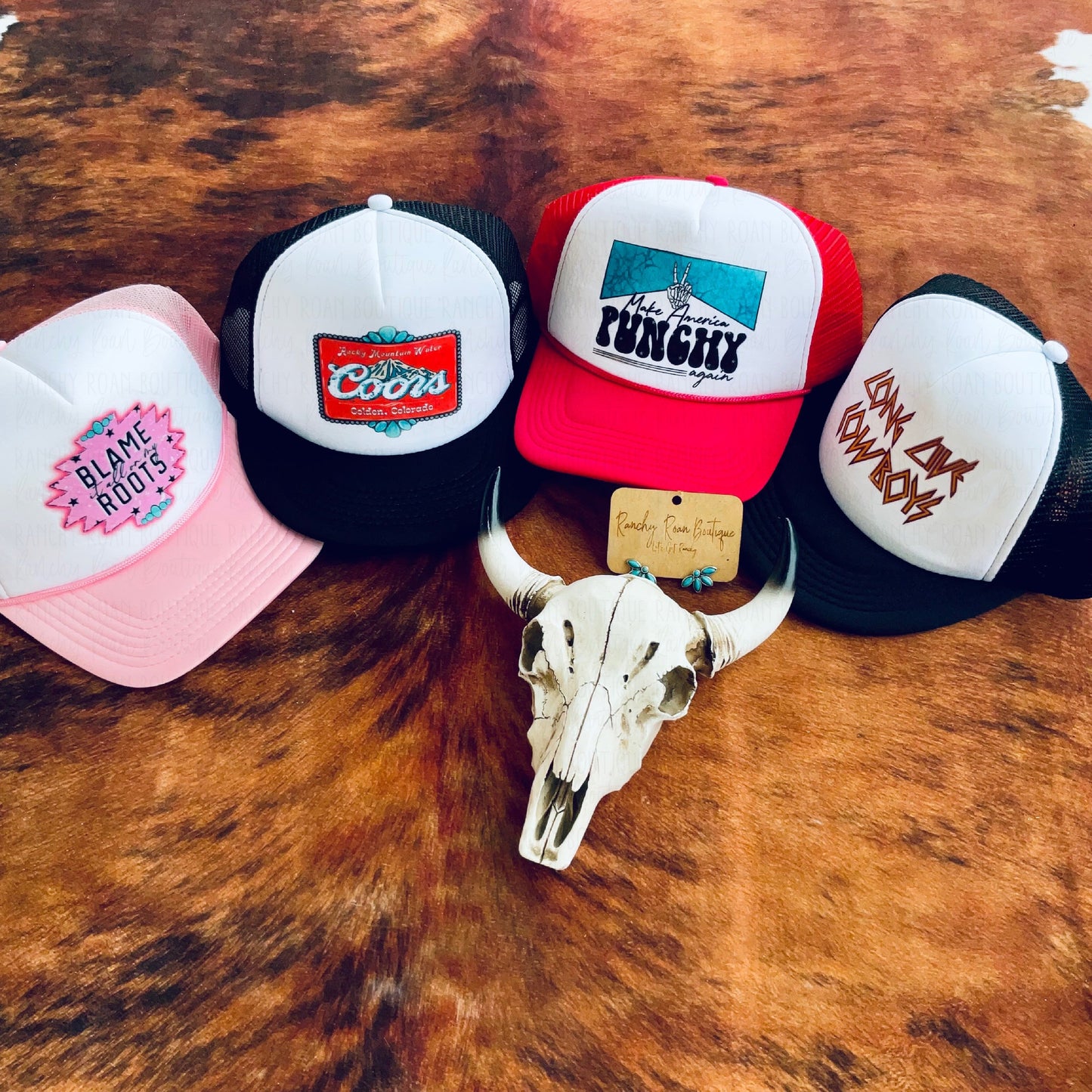 All on My Roots Turquoise Foam Trucker Hat