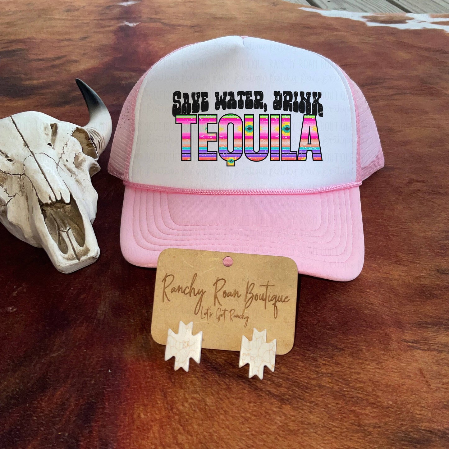 Save Water Drink Tequila Western Foam Trucker Hat