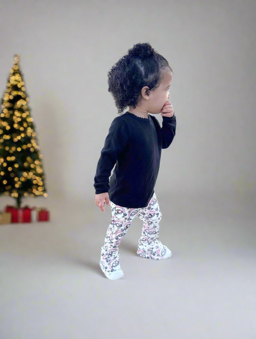 Disco Santa Christmas Baby Bell Bottoms