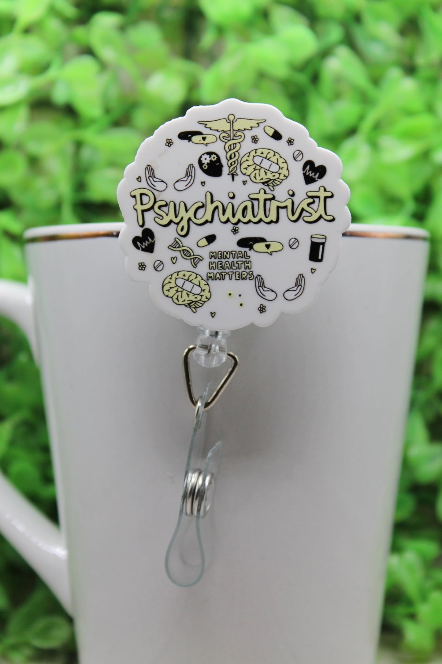 Psychiatrist • Badge/ID Holder with Alligator Clip