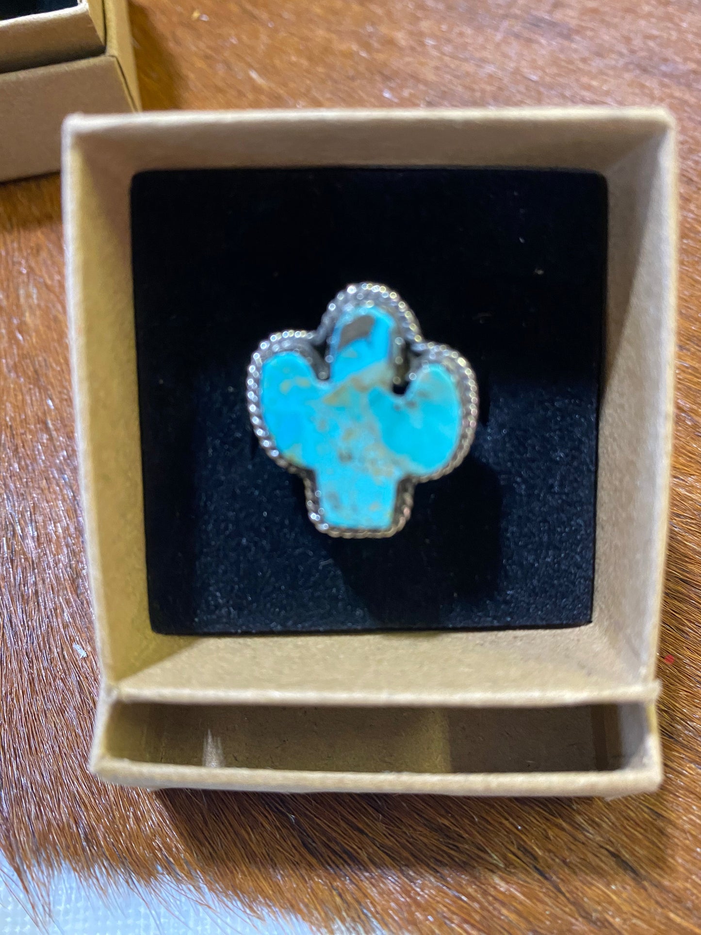 Kingman Turquoise .925 Sterling Silver Cactus Rings