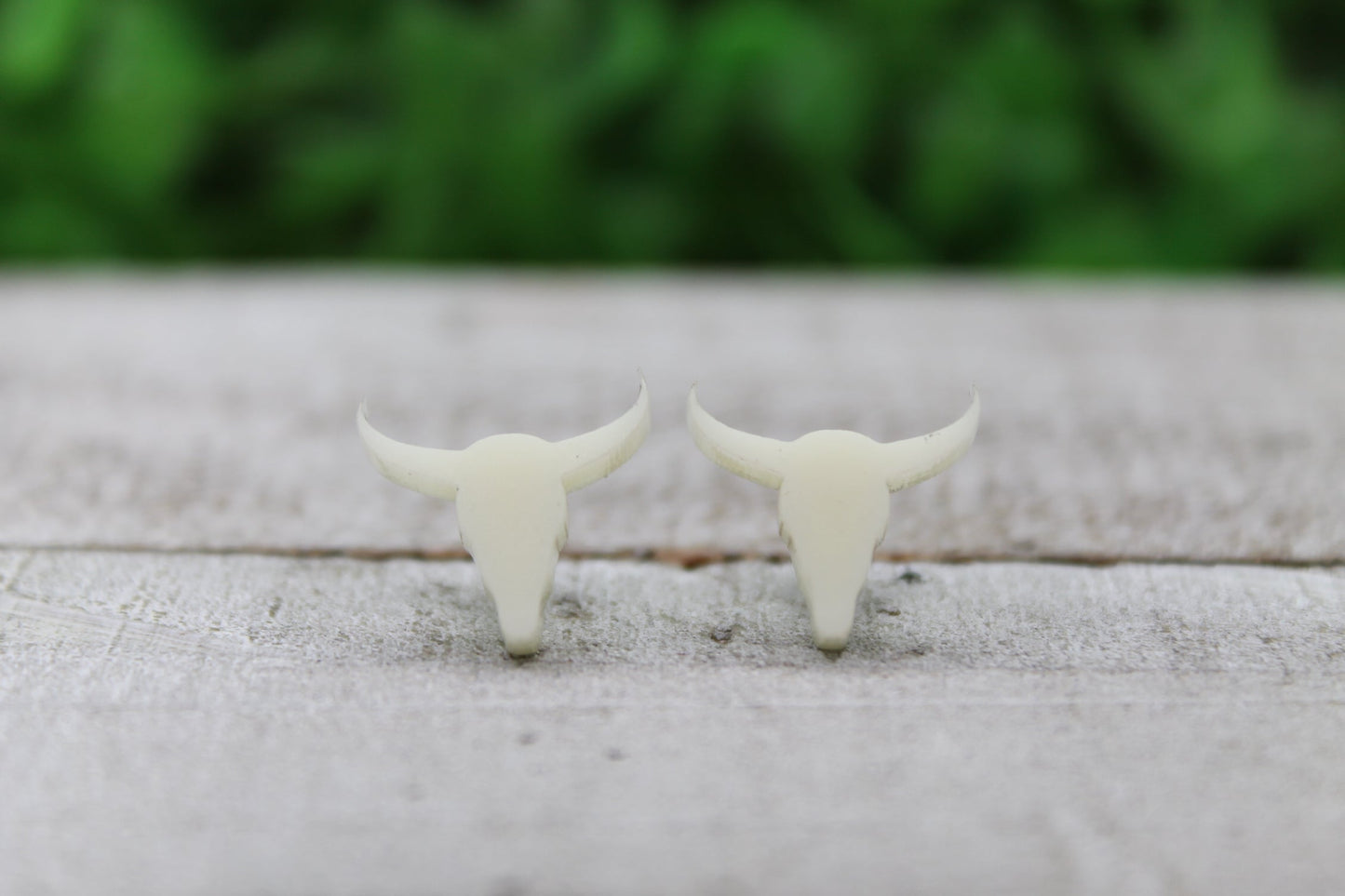 Steer Skull Stud Earrings