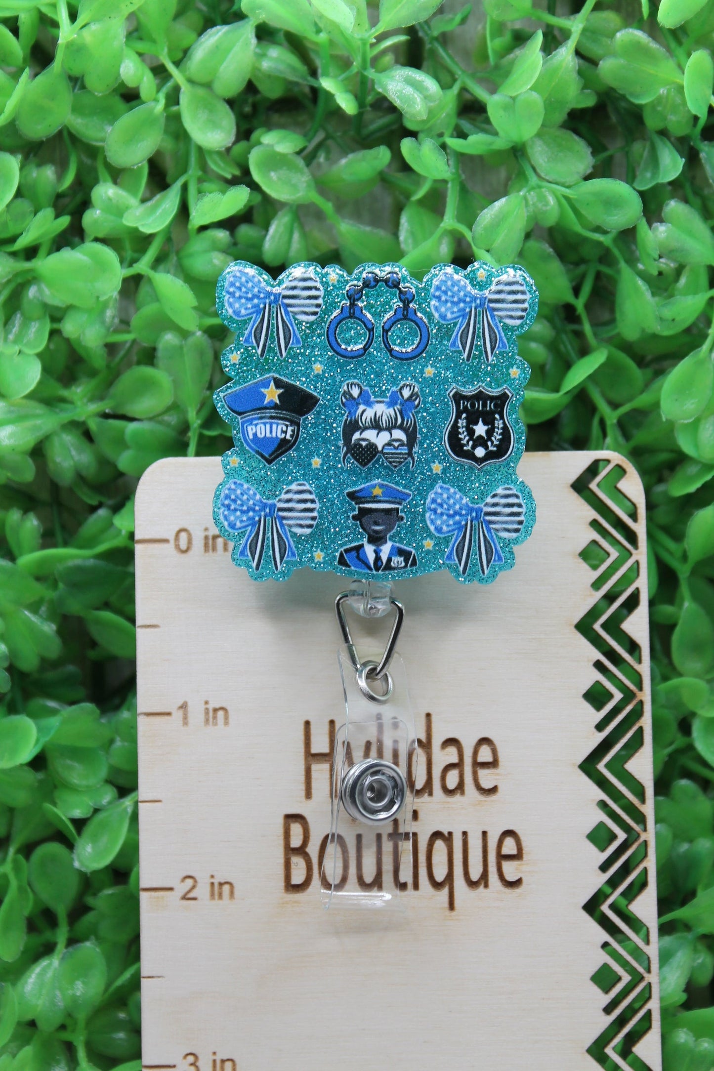 Police Collage Badge/ID Holder Reel