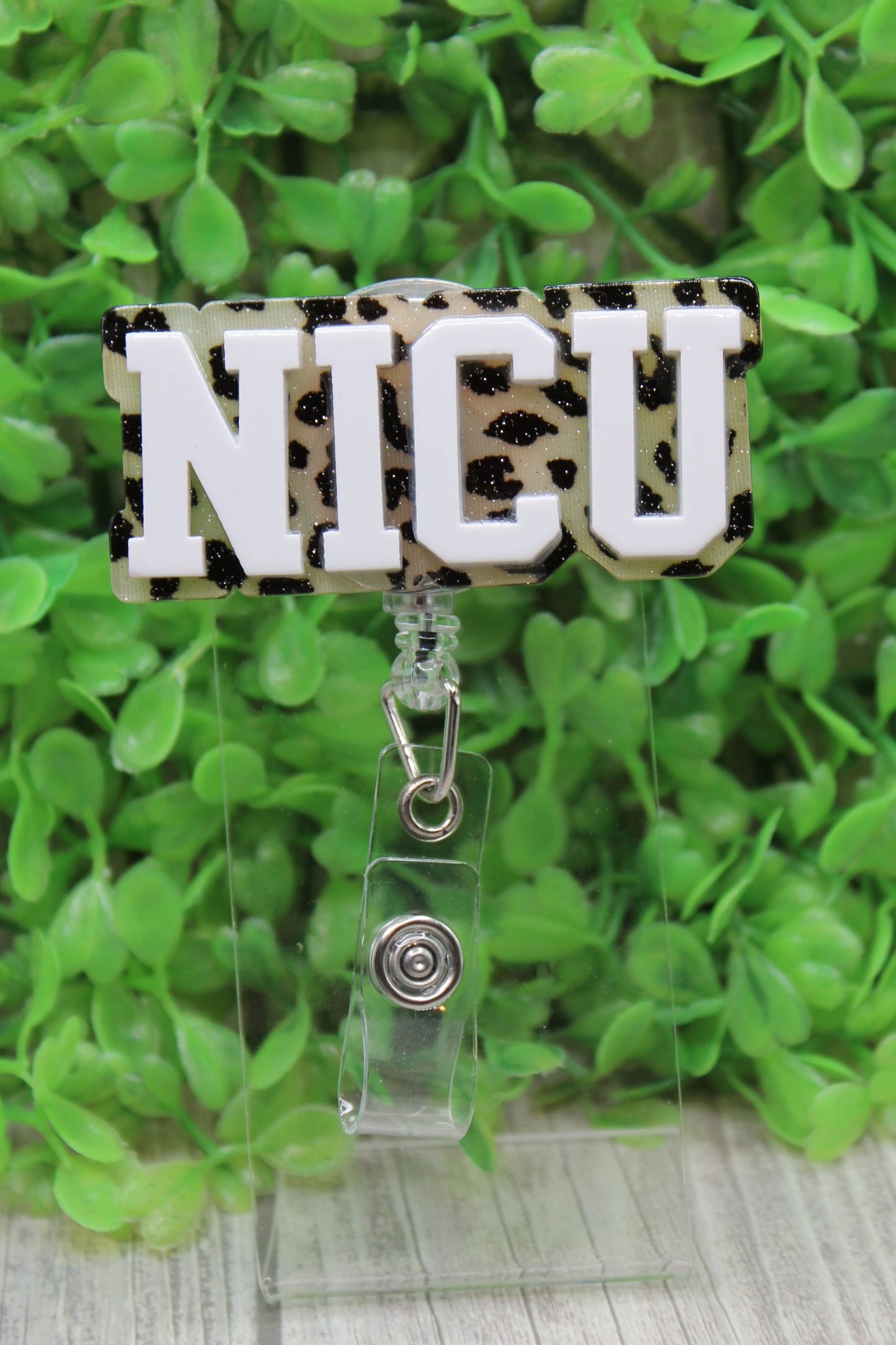 NICU 3D Leopard Badge/ID Holder Reel