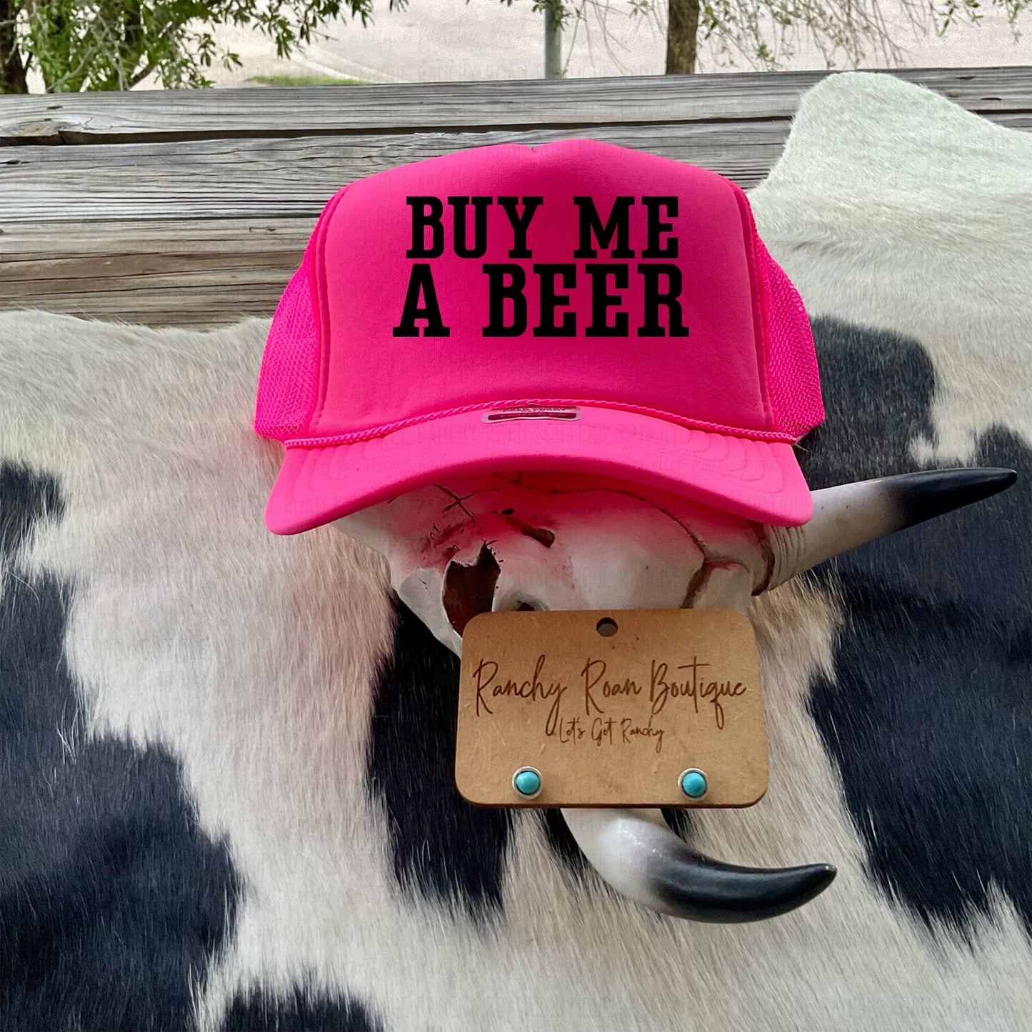 Buy Me A Beer Western Foam Front Trucker Hat