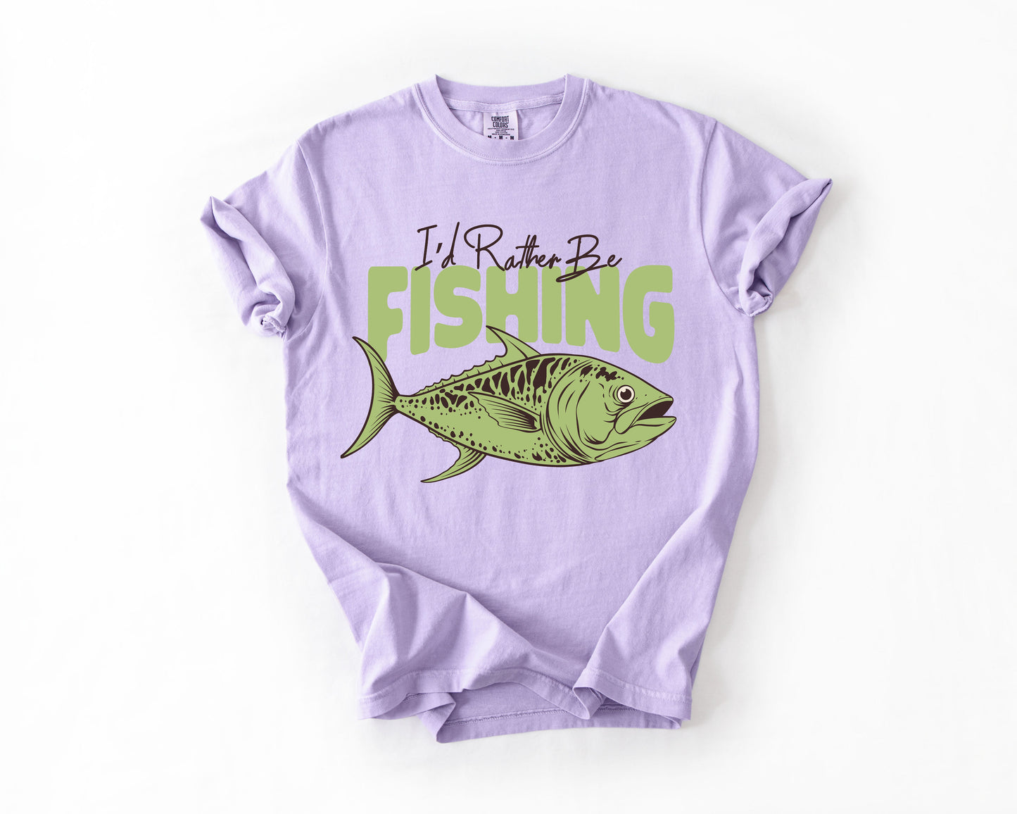 I'd Rather Be Fishing, Boat, Lake Life, Sea Life, Camping, Outdoor, Nature, Travel, Comfort Colors T-Shirt