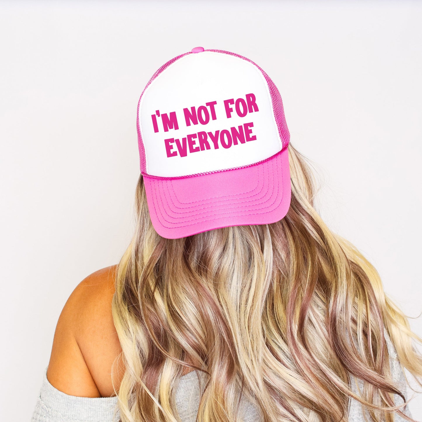 I’m Not for Everyone, Sassy, Funny, Bright Pink Snapback Trucker Hat