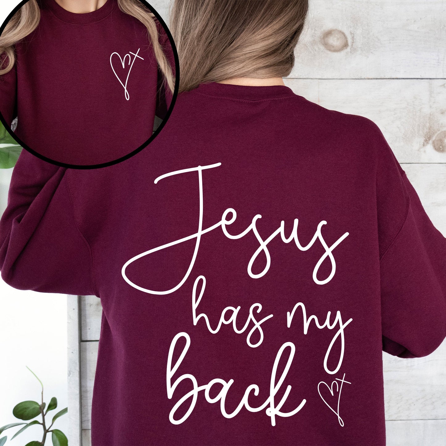 Jesus Has My Back, Religious, Christian, Bible, Faith Sweatshirt