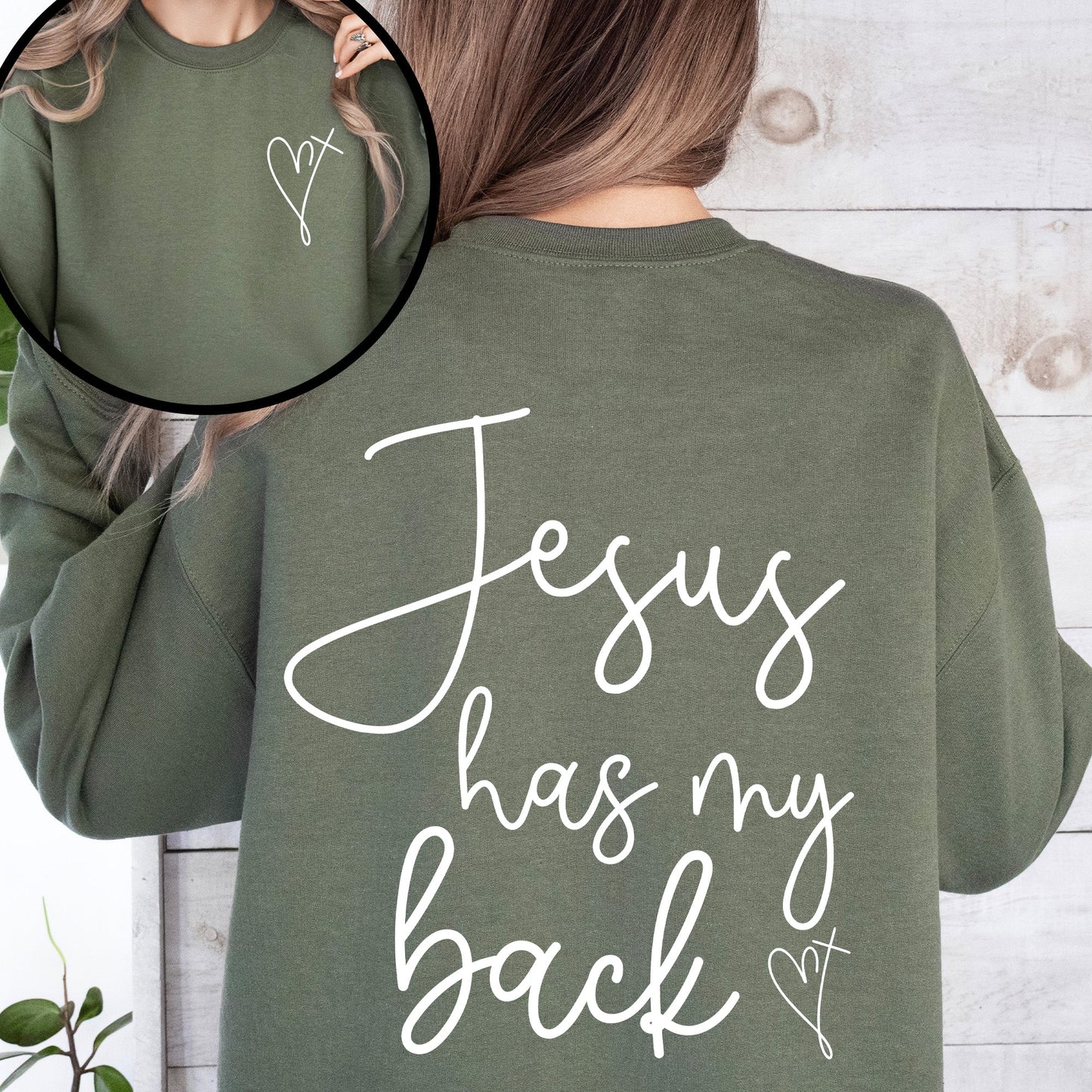 Jesus Has My Back, Religious, Christian, Bible, Faith Sweatshirt