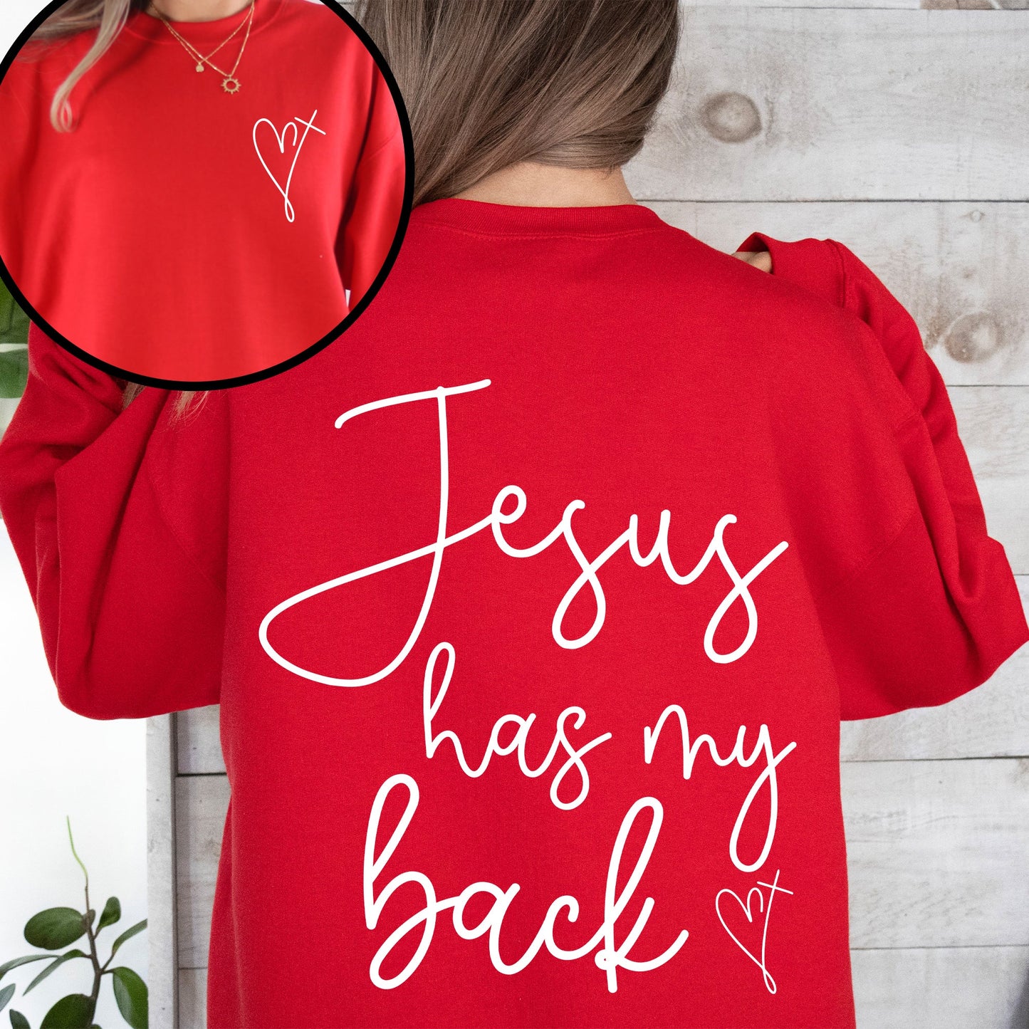 Jesus Has My Back, Religious, Christian, Bible, Faith Sweatshirt