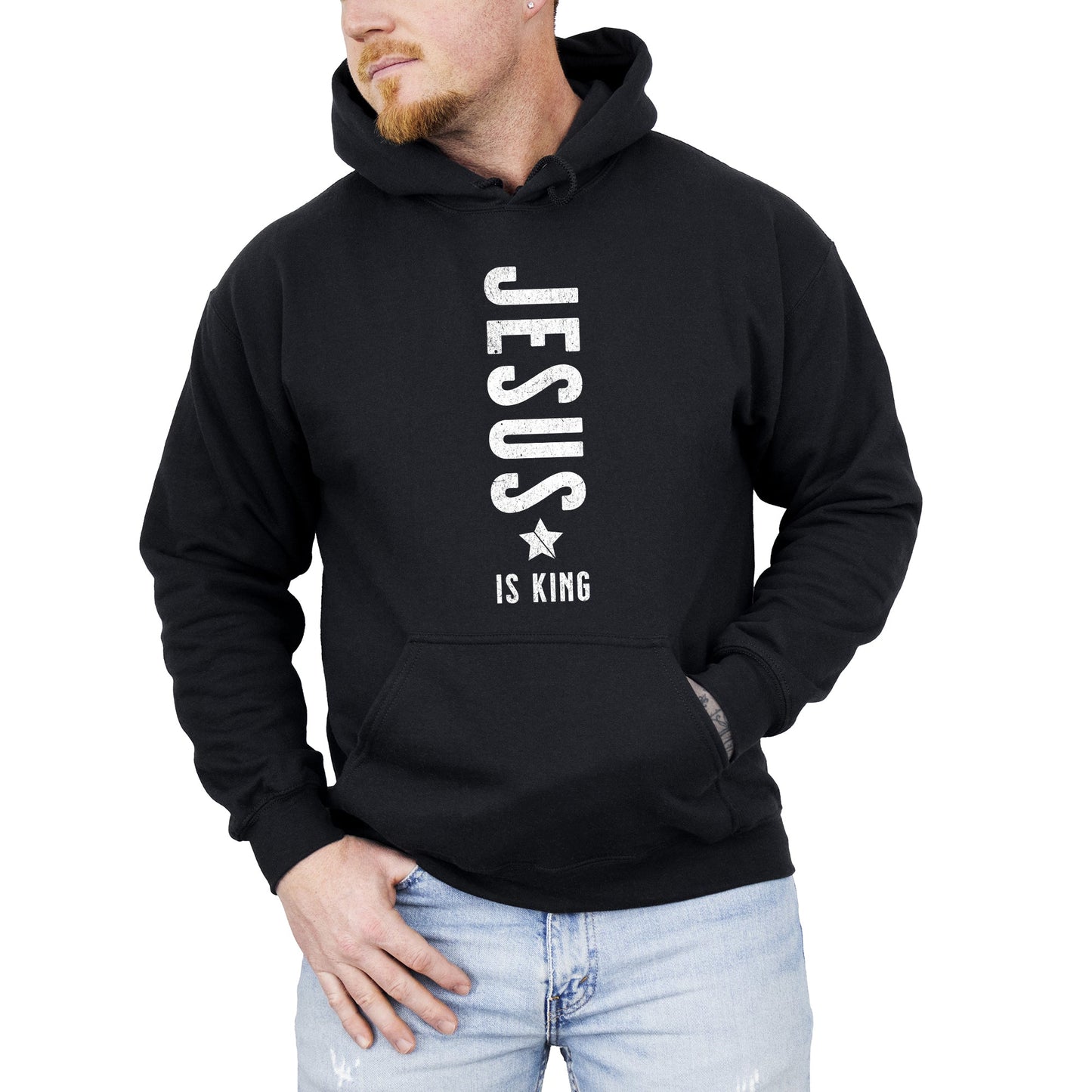 Jesus Is King, Religious, Faith, Gospel, Christian Hoodie, Hooded Sweatshirt