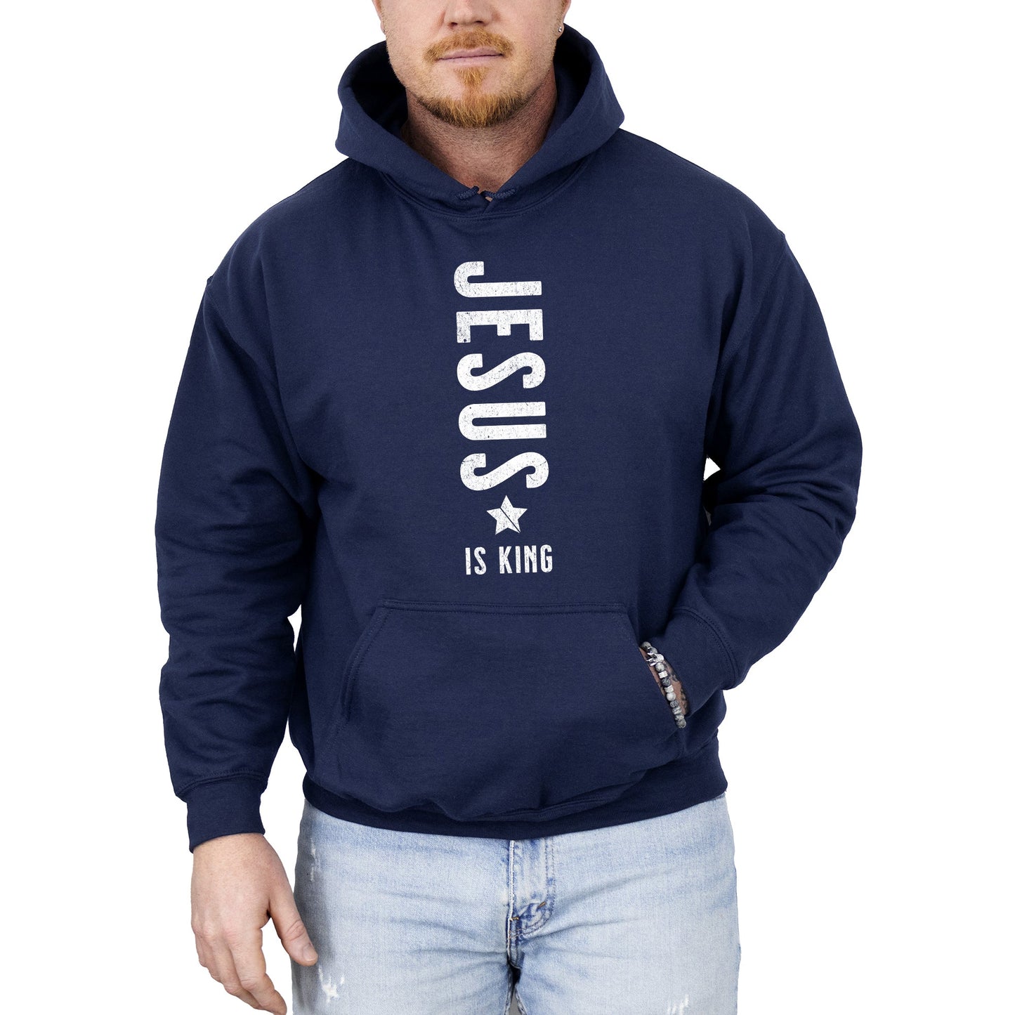 Jesus Is King, Religious, Faith, Gospel, Christian Hoodie, Hooded Sweatshirt