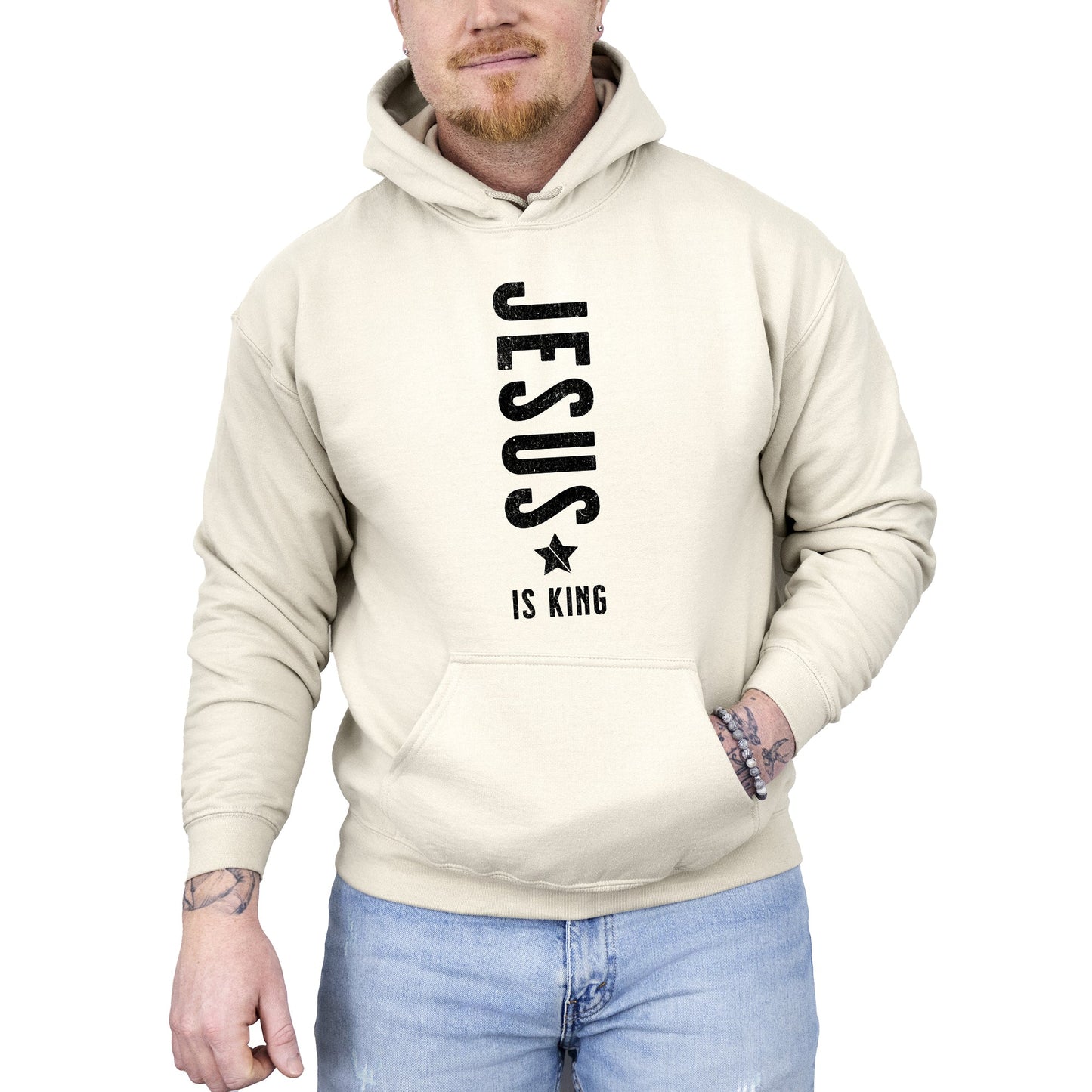 Jesus Is King, Religious, Faith, Gospel, Christian Hoodie, Hooded Sweatshirt
