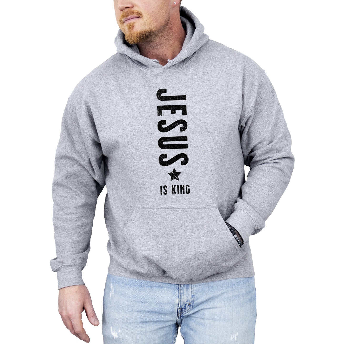 Jesus Is King, Religious, Faith, Gospel, Christian Hoodie, Hooded Sweatshirt