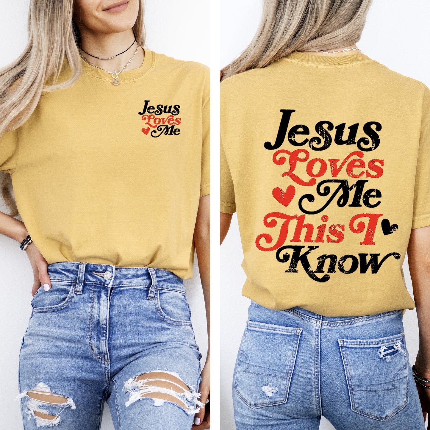 Jesus Loves Me, This I Know, Christian, Jesus, Gospel, Faith, Saved Tshirt Comfort Colors T-Shirt