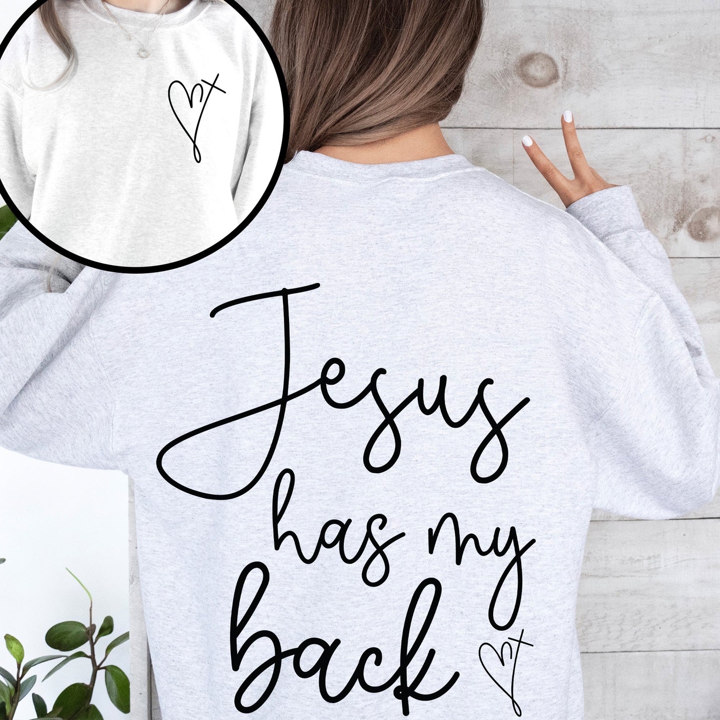 Jesus Has My Back, Religious, Christian, Bible, Faith Sweatshirt
