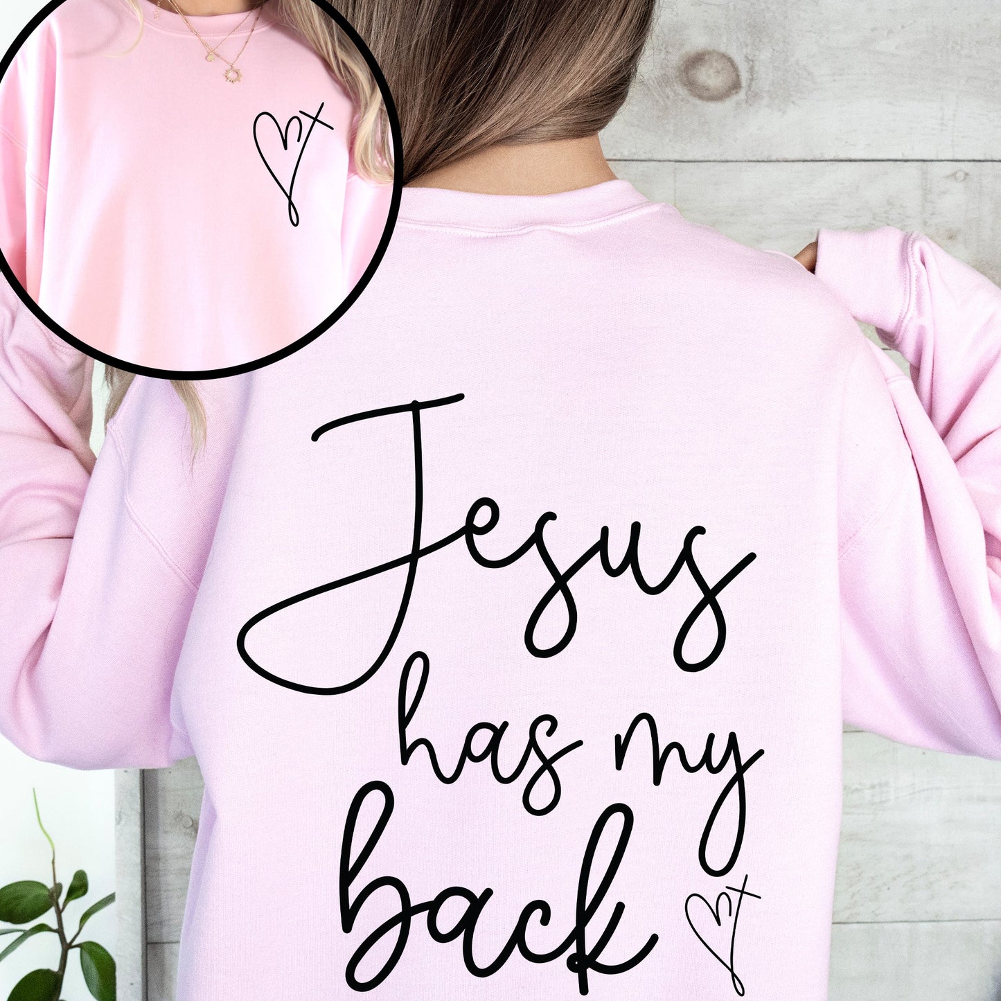 Jesus Has My Back, Religious, Christian, Bible, Faith Sweatshirt