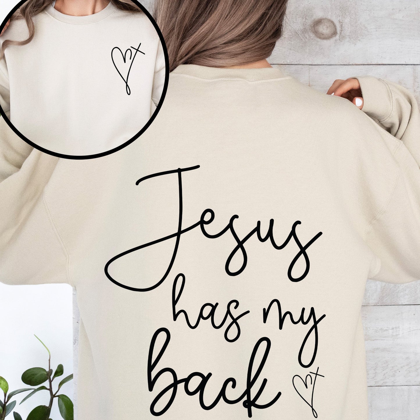 Jesus Has My Back, Religious, Christian, Bible, Faith Sweatshirt