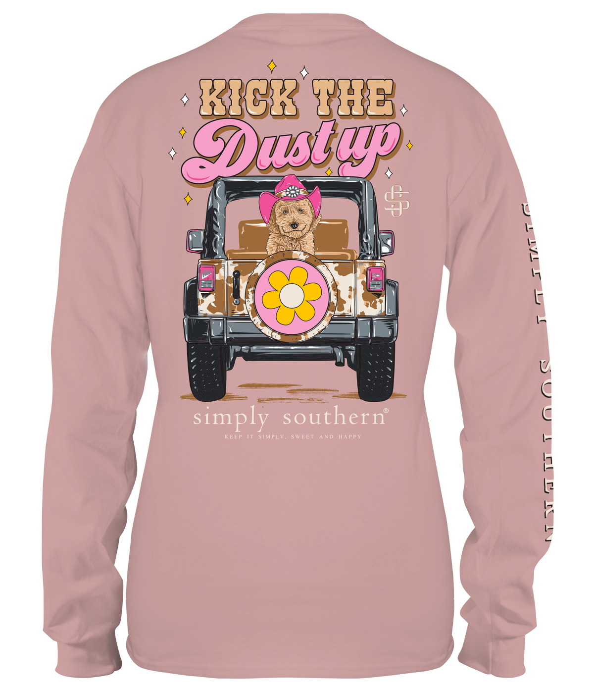 Kick The Dust Up - Jeep - Dog - SS - Adult Long Sleeve