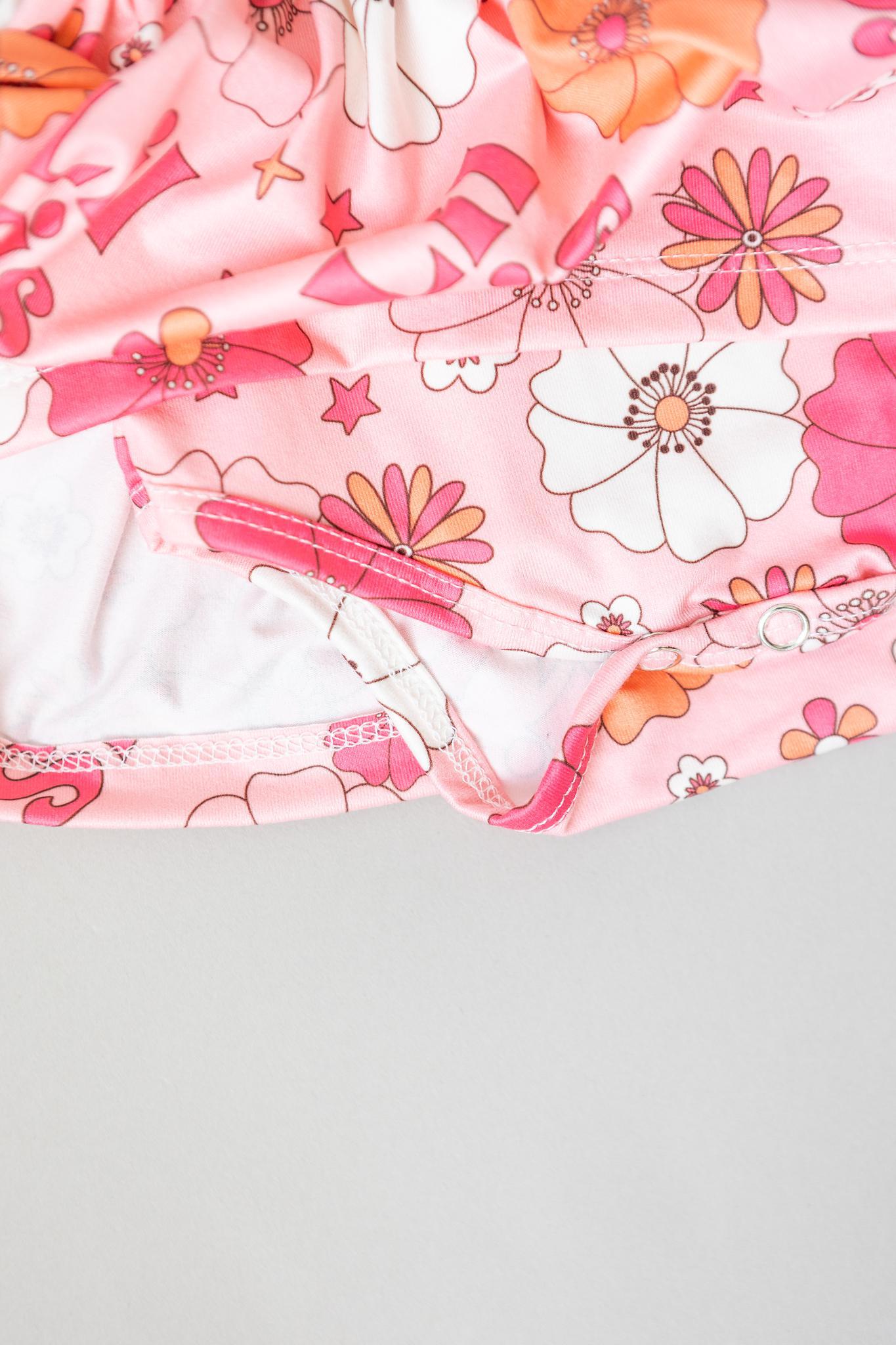 SALE Lil Sis Floral 3/4 Twirl Bodysuit