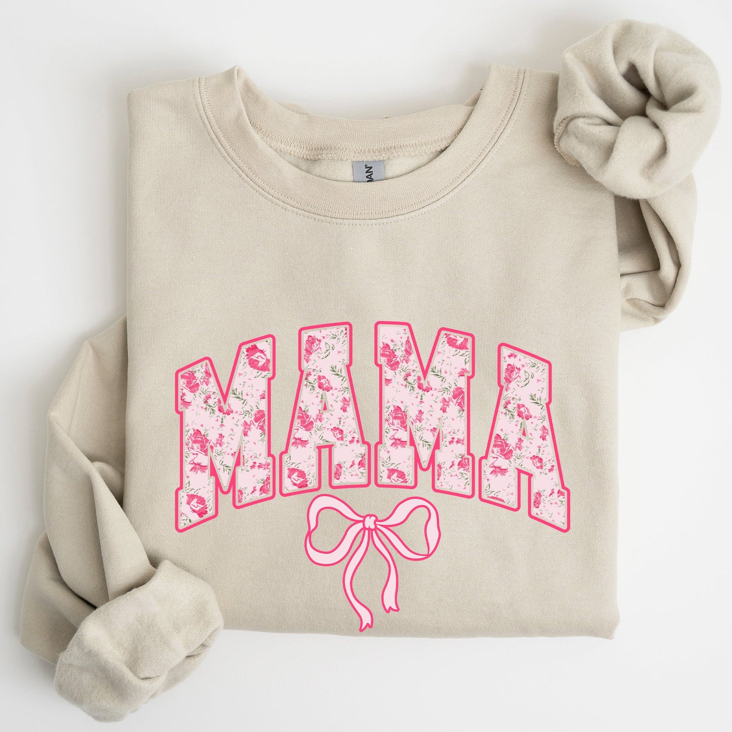 Mama, Coquette, Pink Bows, Trend, Girly, Soft Girl Era Sweatshirt