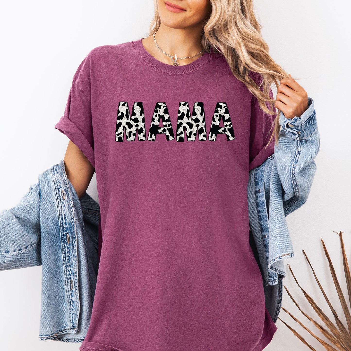 Mama, Cow Print, Classic, Animal Print, Mother's Day Tshirt Comfort Colors T-Shirt