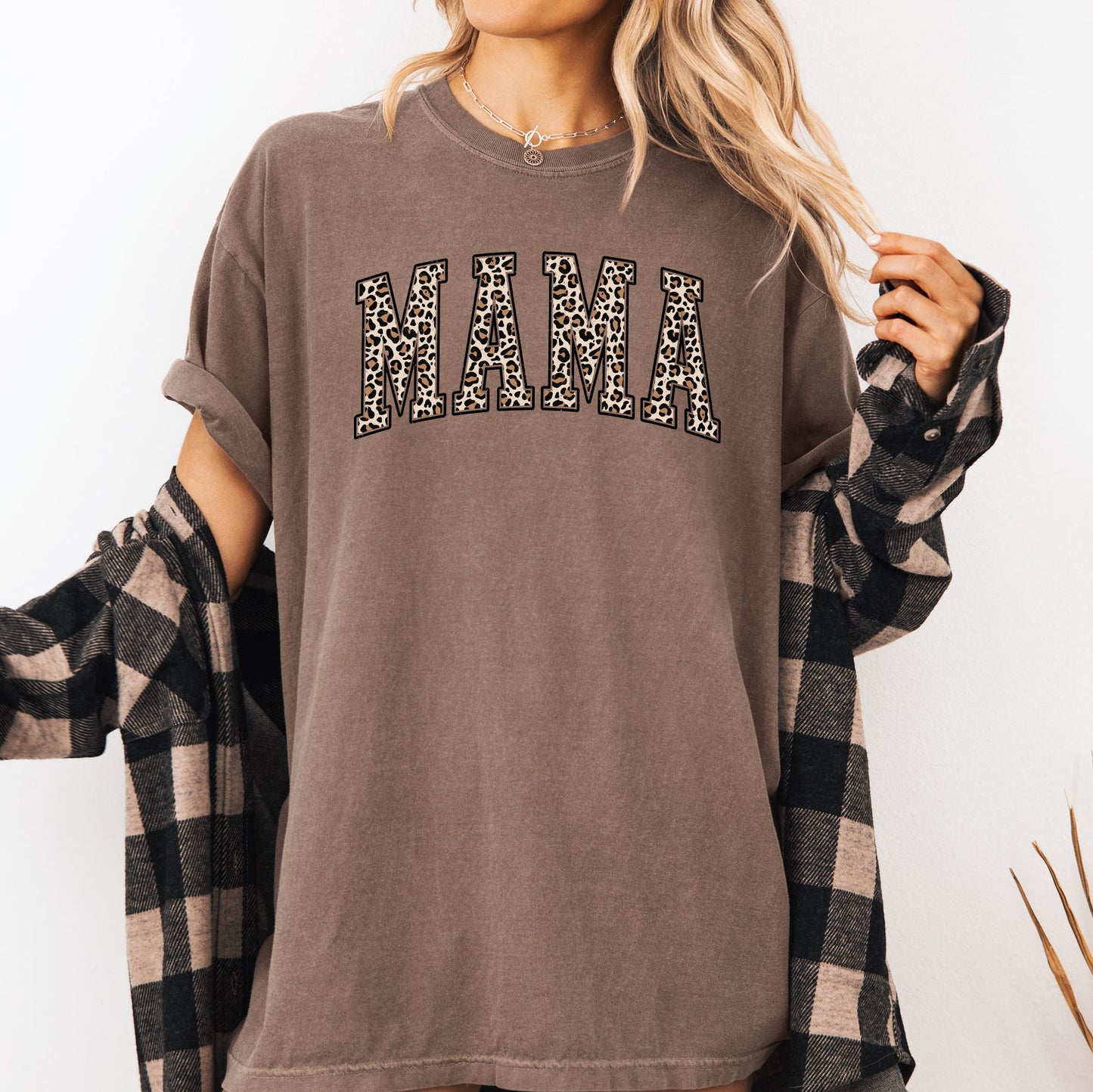 Mama, Leopard Print Tshirt Comfort Colors T-Shirt