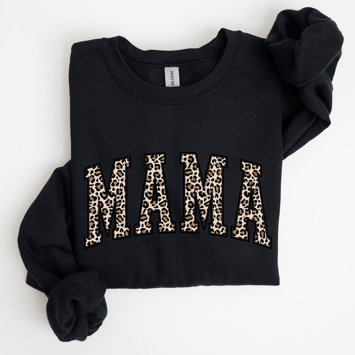 Mama, Leopard Print Sweatshirt