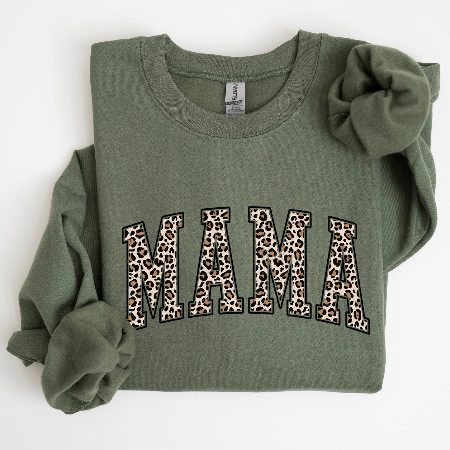 Mama, Leopard Print Sweatshirt