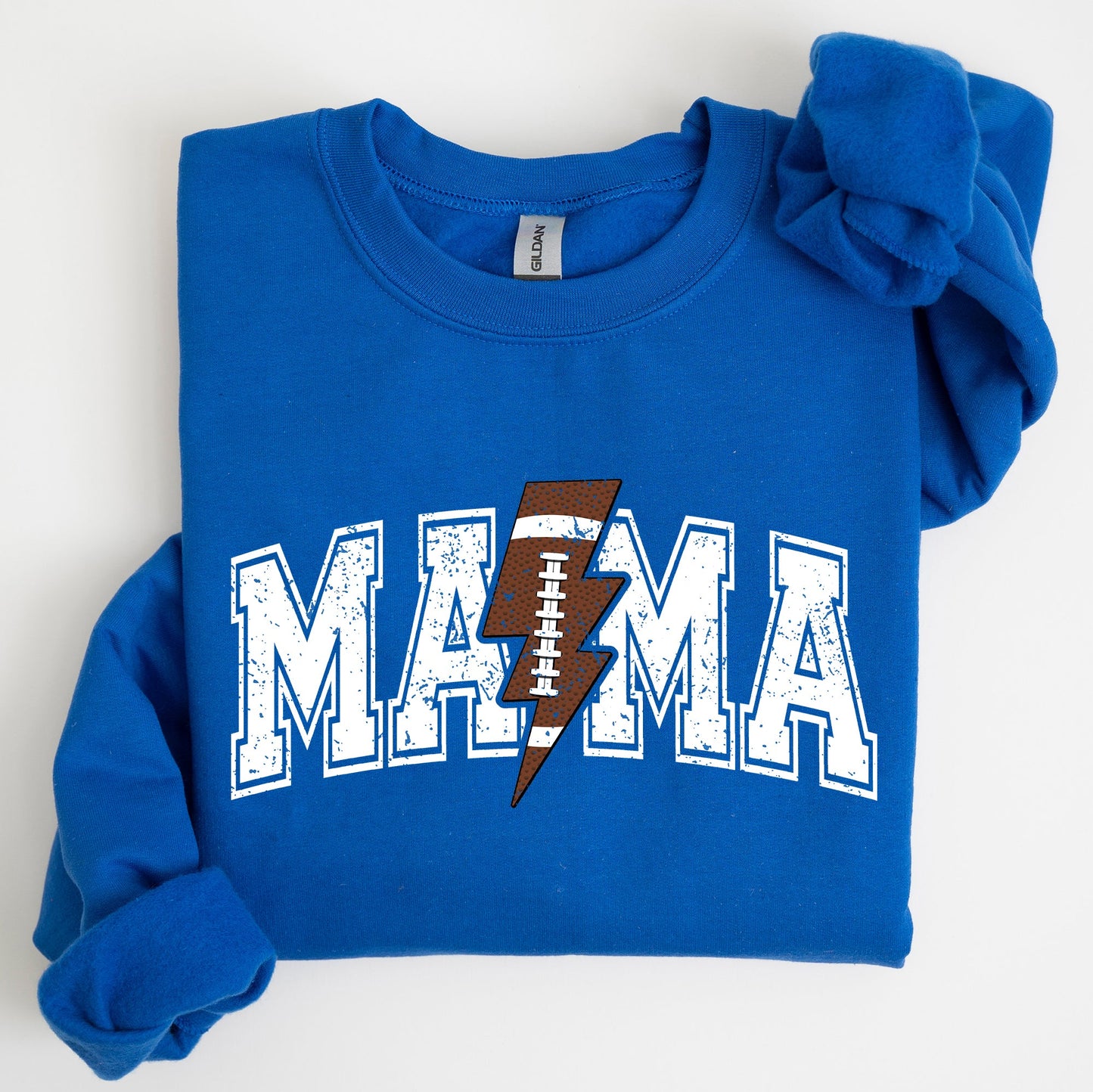 Mama, Lightening Bolt, Football, Sports, Game Day, Big Game, Touchdown, Tailgate Party Sweatshirt