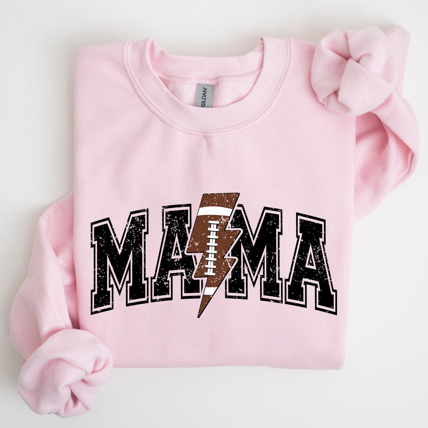Mama, Lightening Bolt, Football, Sports, Game Day, Big Game, Touchdown, Tailgate Party Sweatshirt