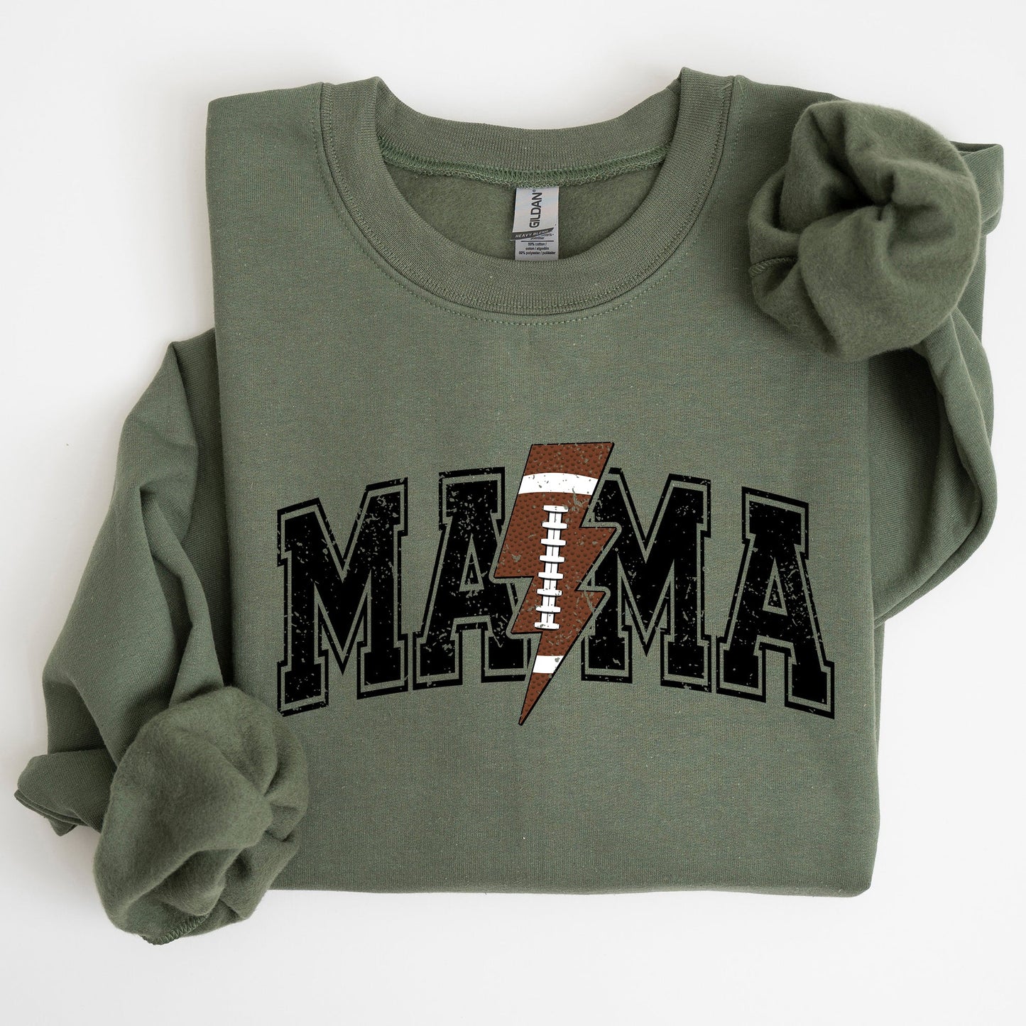Mama, Lightening Bolt, Football, Sports, Game Day, Big Game, Touchdown, Tailgate Party Sweatshirt