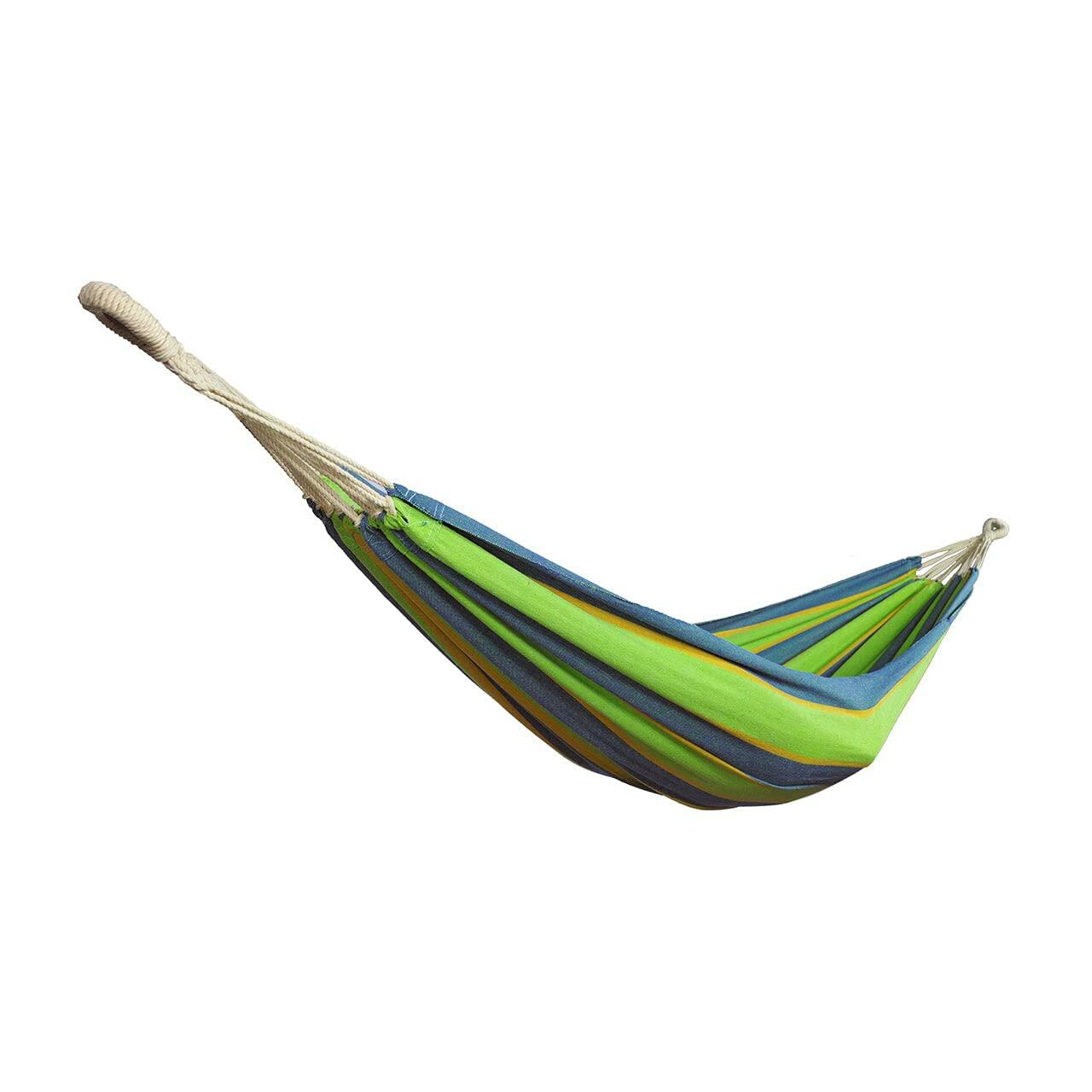 Bliss Hammocks 40" Wide Cotton Blend Hammock – Mediterranean Stripe